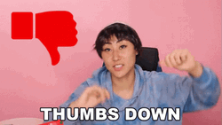  Lizzy Capri Thumbs Down GIF