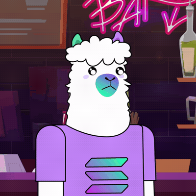 Llama in Purple Shirt with Blue Face