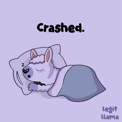 Llama Sleeping Under Blanket Crashed GIF