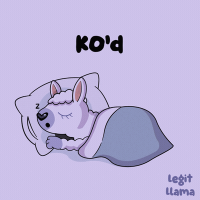 Llama Sleeping Under Blanket KO'd GIF