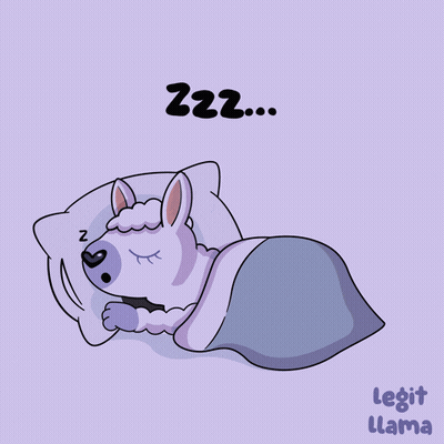 Llama Sleeping Under Blanket With Zzz GIF