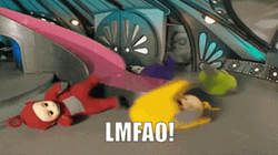 Lmfao Teletubbies Rolling With Laughter GIF