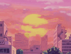 Lo-fi Aesthetic Anime City Sunset