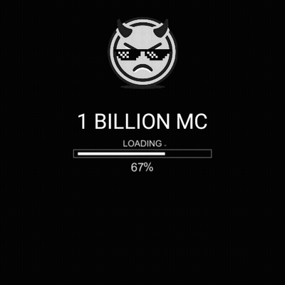 Loading Bar For 1 Billion MC With Devil Face GIF