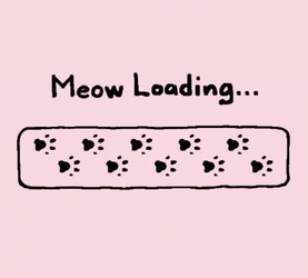 Loading Bar Meow Cat Paw Prints GIF