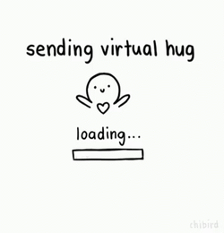Loading Bar Sending Virtual Hug GIF
