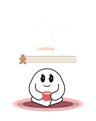 Loading Bar With Gingerbread Man Holiday Vibes Sticker