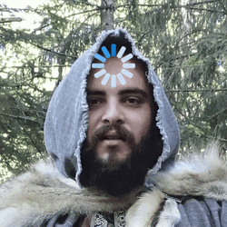 Loading Circle Man In Cloak GIF