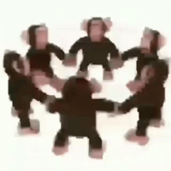 Loading Circle Spinning Monkeys GIF