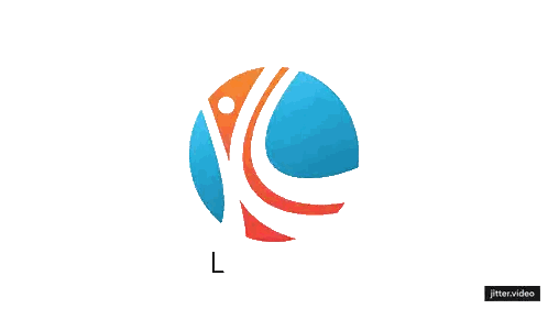 Loading Logo In Blue And Orange Sticker