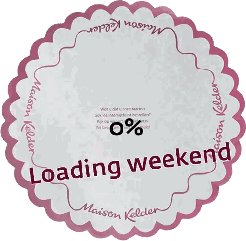 Loading Weekend Sign With Cake Sticker