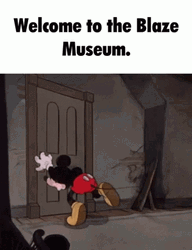 Locked Mickey Mouse Inside Museum GIF