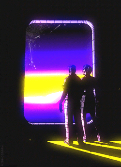 Lofi Guys Staring Outside Girl GIF