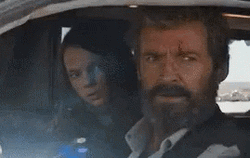 Logan Hugh Jackman Staring GIF