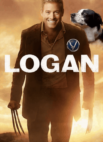Logan Movie Poster With Wolverine Claws GIF