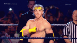 Logan Paul Wwe Bang His Chest GIF