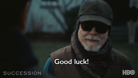 Logan Roy Succession Good Luck GIF