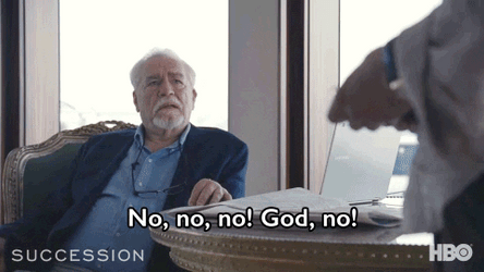 Logan Roy Succession No No No God No GIF