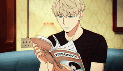 Loid Forger Browsing Books GIF
