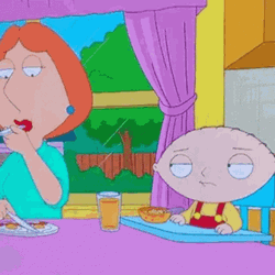 Lois And Stewie Tossing Newspaper GIF