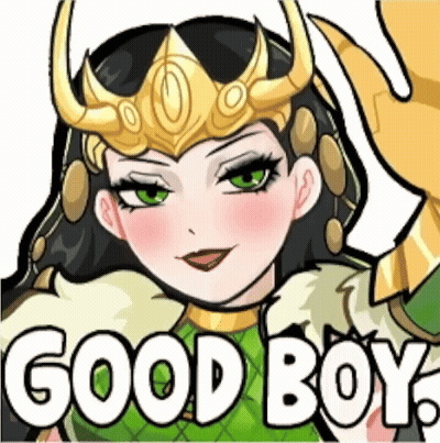 Loki From Marvel Comics Is A Girl With Horns And A Crown . GIF