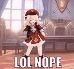 LOL Nope Klee Genshin Impact GIF