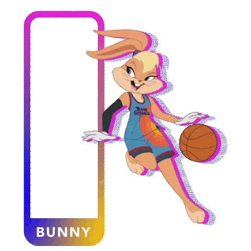 Lola Bunny Holding Basketball Sticker