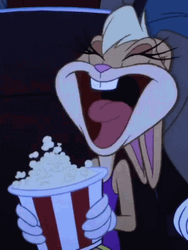 Lola Bunny Popcorn Laugh GIF