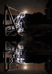 Lonely Sitting Flood Neon Light Man Sad GIF