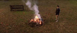 Lonesome Guy Setting On Fire  GIF