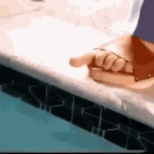 Long Big Toe Foot Pool GIF