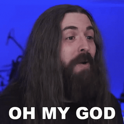 Long Hair Beard Man Making Funny Face Saying Oh My God GIF