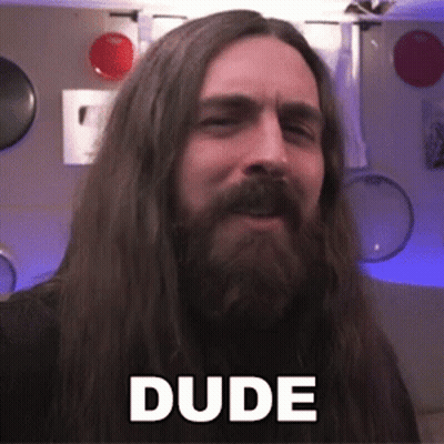 Long Hair Beard Man Saying Dude GIF