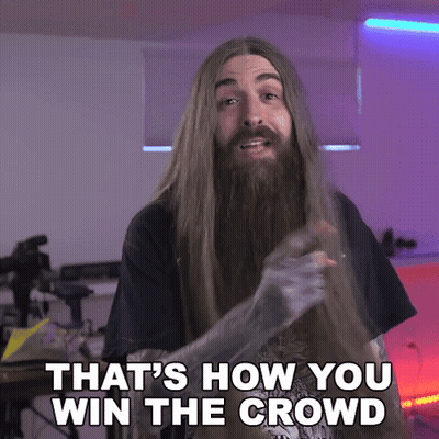 Long Hair Beard Man Saying That's How You Win The Crowd GIF