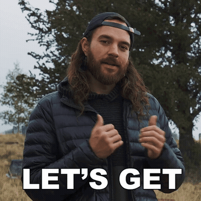 Long Hair Beard Man Thumbs Up Let's Get GIF