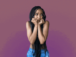 Long Hair Girl Scared Eek GIF
