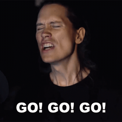 Long Hair Man Making Funny Face Saying Go Go Go GIF