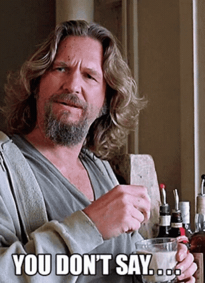 Long-Haired Bearded Man Holding Coffee Says You Don't Say GIF