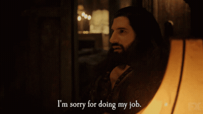 Long Haired Bearded Man I'm Sorry For Doing My Job GIF
