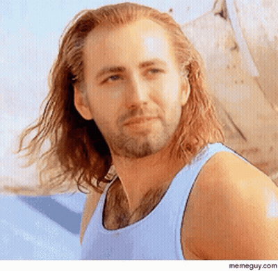 Long Haired Bearded Man In Tank Top GIF