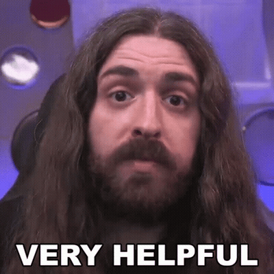 Long Haired Bearded Man Making Helpful Face GIF