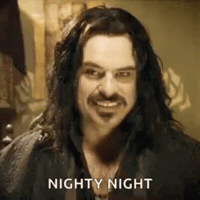 Long Haired Bearded Man Saying Nighty Night GIF
