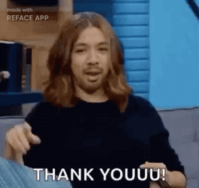 Long-Haired Bearded Man Saying Thank You GIF