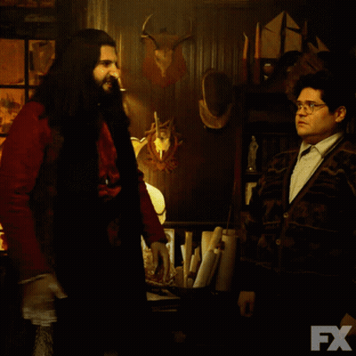 Long-Haired Bearded Man With FX Logo GIF
