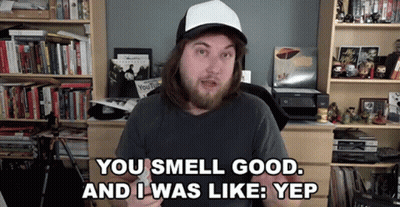 Long Haired Bearded Man You Smell Good Yep GIF