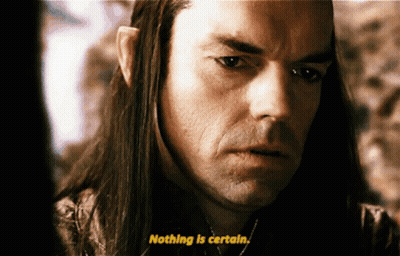 Long-Haired Man Says Nothing Is Certain In Yellow GIF