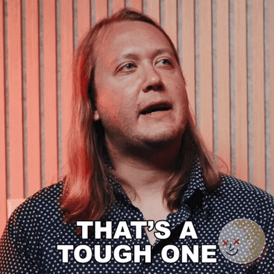 Long-Haired Man That's A Tough One Wooden Wall GIF