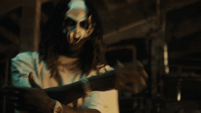 Long Haired Man With Mask And Watch GIF