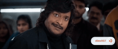 Long-Haired Man With Mustache Making Funny Face GIF