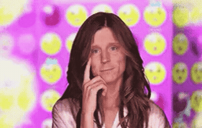 Long Haired Woman Making Funny Face GIF
